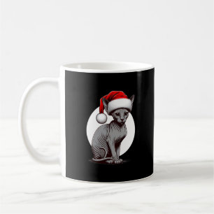 Mug Sphynx Noël Santa Hat Funny