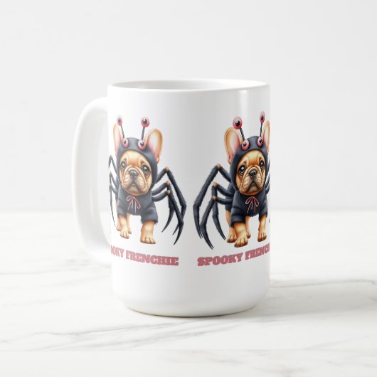 Mug Spider Costume Frenchie Pup Halloween  (Devant gauche)