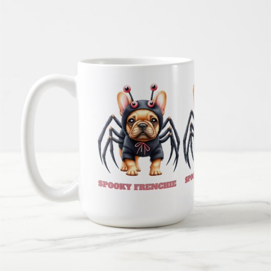 Mug Spider Costume Frenchie Pup Halloween  (Gauche)