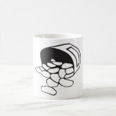 Mug Spilled Beans Black and White Outline (Centre)