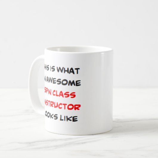 Mug spin class instructor, awesome (Devant gauche)