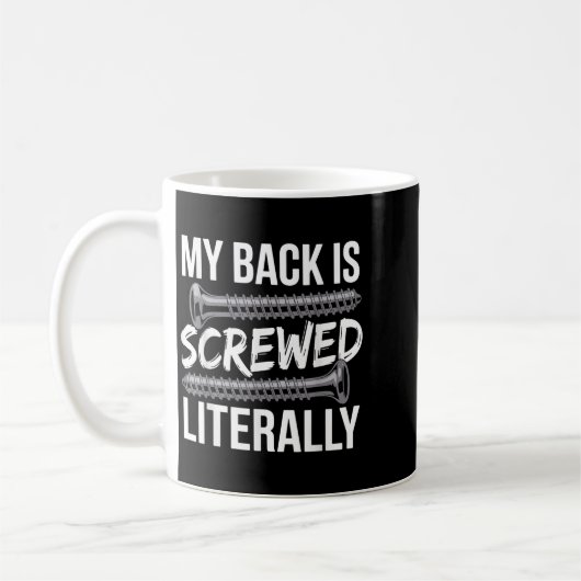 Mug Spinal Fusion Art For Men Women Recovery Back Spin (Gauche)