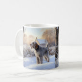 Mug Spinone Italiano Qu'il neige Noël (Devant gauche)