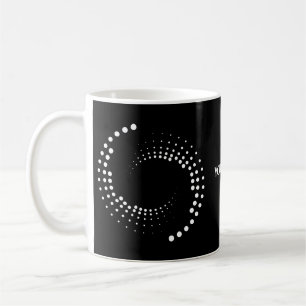 Mug Spirale à cercles blancs.