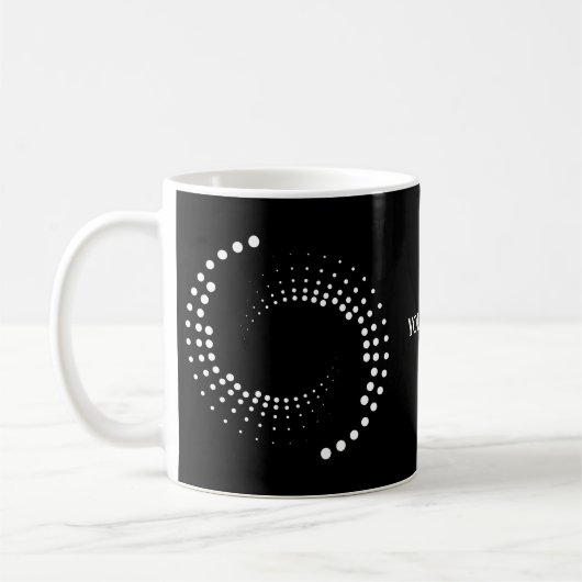 Mug Spirale à cercles blancs. (Gauche)