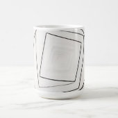 Mug Spirale Carrée Abstraite Noir Blanc (Centre)