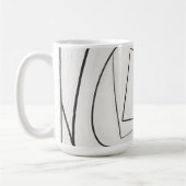 Mug Spirale Carrée Abstraite Noir Blanc (Gauche)