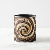 Mug Spirale de grains de café dans des tons de chocola (Centre)