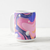 Mug Spirale De L'Espace Extérieur Rose Et Violet Abstr (Devant gauche)