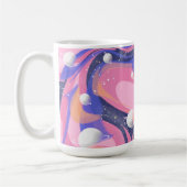 Mug Spirale De L'Espace Extérieur Rose Et Violet Abstr (Gauche)