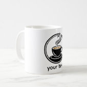 Mug Spirale Dorée dans les Ténèbres – Design Minimalis (Devant gauche)