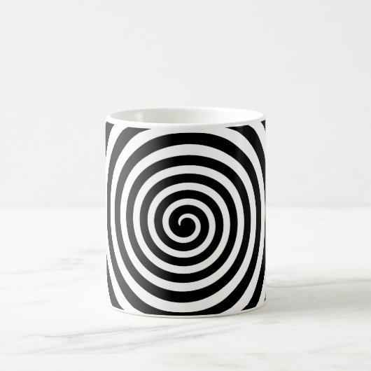 Mug Spirale hypnotique noire et blanche (Centre)