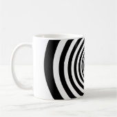 Mug Spirale hypnotique noire et blanche (Gauche)