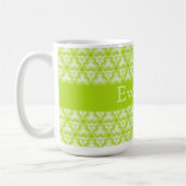 Mug Spirale verte de chaux brillante personnalisable (Gauche)