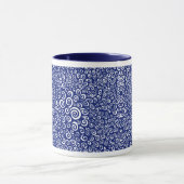 Mug Spirales - Bleu de marine sur blanc (Centre)