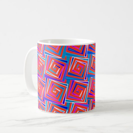 Mug Spirales carrées Modernité du milieu du XXe siècle (Devant gauche)
