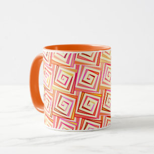 Mug spirales carrés modernes du milieu du siècle - crè