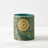 Mug Spirales en vert et or (Centre)
