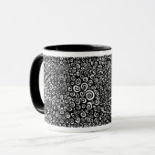 Mug Spirales - Noir sur Blanc (Devant gauche)