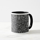 Mug Spirales - Noir sur Blanc (Devant droit)