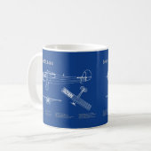 Mug Spirit of St. Louis - Plan directeur de l'avion AD (Devant gauche)