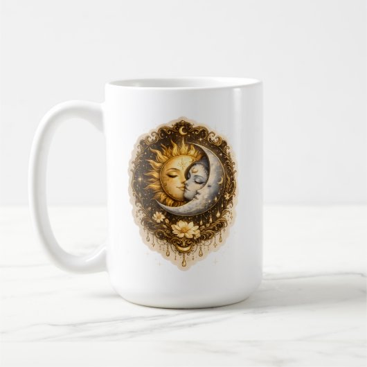 Mug Spiritual Sun and Moon Celestial Sacred Light (Gauche)