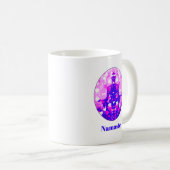 Mug Spirituel rose assis Yoga Pose Namaste (Devant droit)