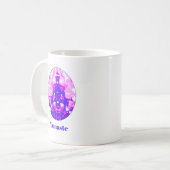 Mug Spirituel rose assis Yoga Pose Namaste (Devant gauche)