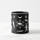 Mug Spiritueux tribaux de Buffalo blanc - noir (Centre)