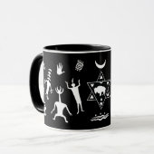 Mug Spiritueux tribaux de Buffalo blanc - noir (Devant gauche)