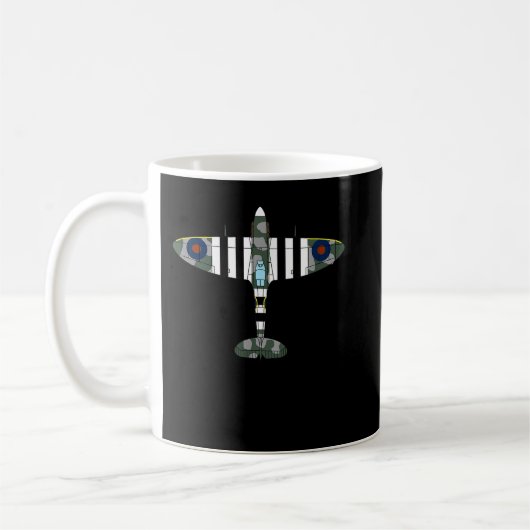 Mug Spitfire icône avion britannique de la Seconde Gue (Gauche)
