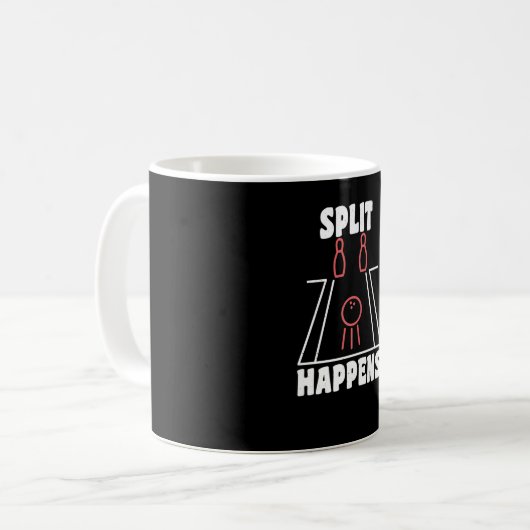 Mug Split Happings Bowling Sarcasm Bowler Ball Skittle (Devant gauche)
