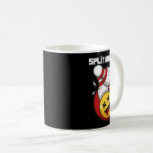Mug Split Happy Drôle Bowling Bowler (Devant droit)