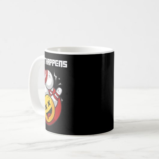 Mug Split Happy Drôle Bowling Bowler (Devant gauche)