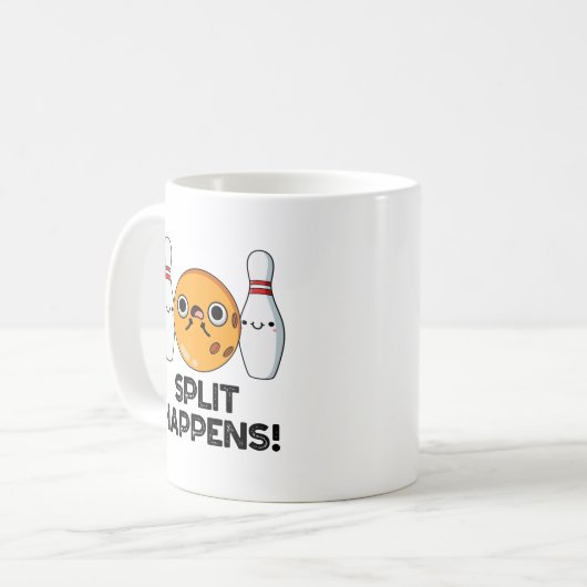 Mug Split Se Produit Drôle Bowling Pun (Devant gauche)