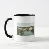 Mug Spokane, WA - Vue de Middle Falls & River (Gauche)