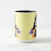 Mug Spooky Black Halloween Witch Gnome With Skull (Centre)