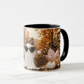Mug Spooky Chic Ghost Mug, Leopard Print Halloween (Devant droit)