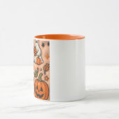 Mug Spooky Vibes Halloween Design – Cute Ghosts & Pump (Centre)
