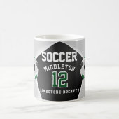 Mug Sport ⚽ de football vert, noir et blanc (Centre)