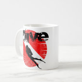 Mug Sport de plongée, American Diver Down Flag SCUBA (Devant gauche)