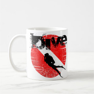 Mug Sport de plongée, American Diver Down Flag SCUBA