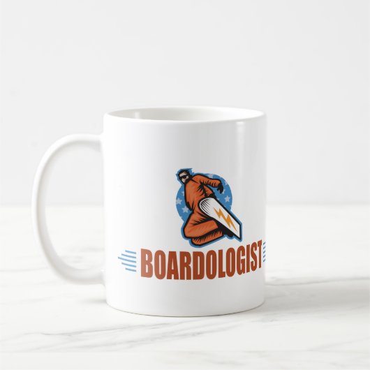 Mug Sport hivernal amusant de snowboard (Gauche)