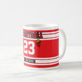 Mug Sport rouge et blanc Jersey de basket-ball (Devant droit)