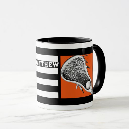Mug sportif de crosse personnalisée (Devant droit)