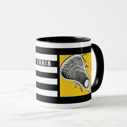 Mug sportif de crosse personnalisée (Devant droit)