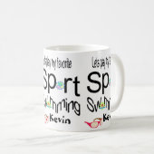 Mug Sports de natation (Devant droit)