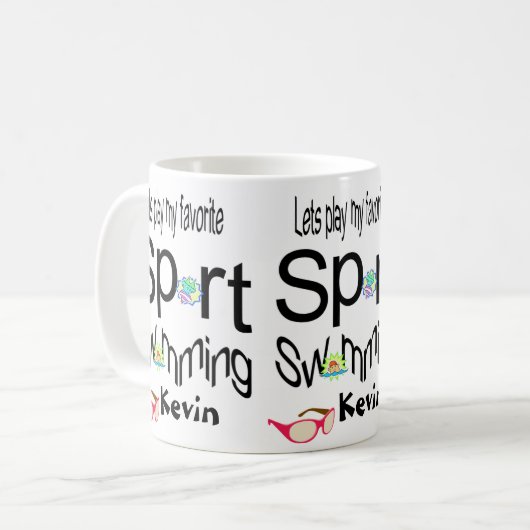 Mug Sports de natation (Devant gauche)