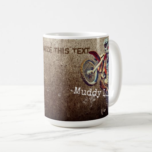 Mug Sports faits sur commande de garçon de Mudding (Devant droit)