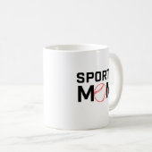 Mug Sports Maman Design de baseball (Devant droit)